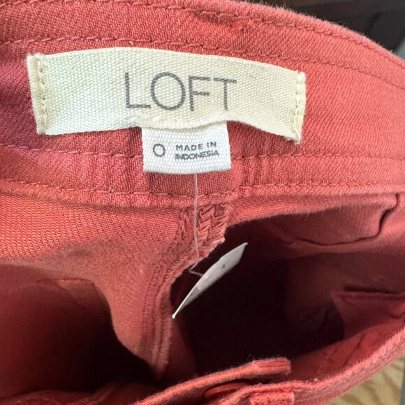 Loft Womens  Skinny Fit Pants Size 0 Cotton & Spandex NEW - Picture 6 of 7